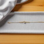 Stylish AD stone slim bracelet - Gold finish | Gift for her