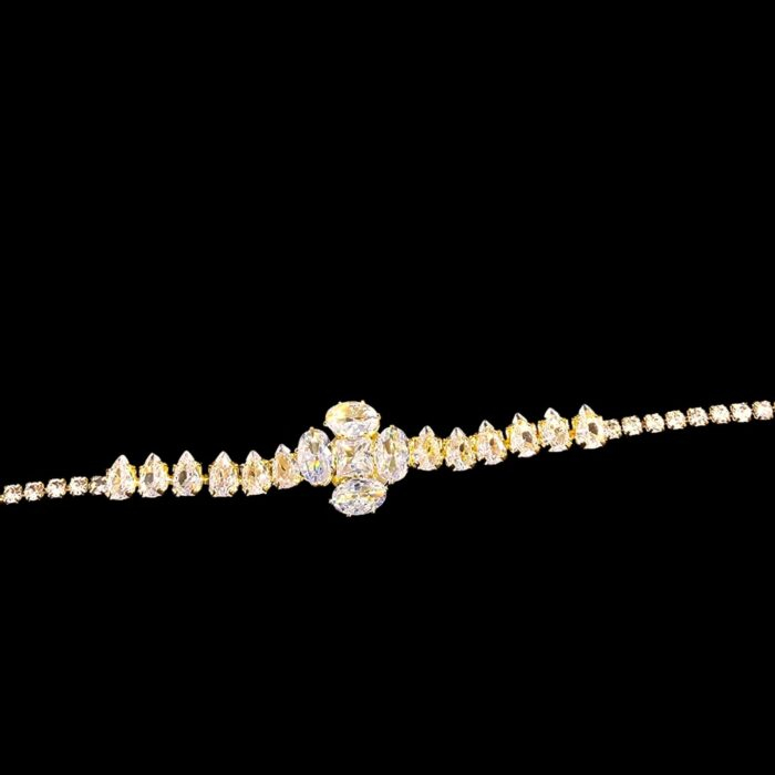 Stylish AD stone slim bracelet - Gold finish | Gift for her