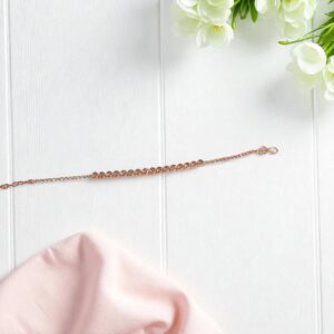 Stylish AD stone slim bracelet - Rose Gold finish | Gift for her