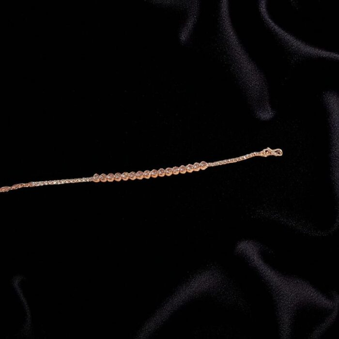 Stylish AD stone slim bracelet - Rose Gold finish | Gift for her