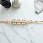 Stylish AD stone slim bracelet - Rose Gold finish | Gift for her