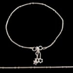 Sleek pure silver ankle bracelet