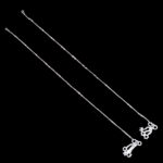 Full length silver anklet for women - 10 inch