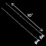 Full length silver anklet for women - 10 inch