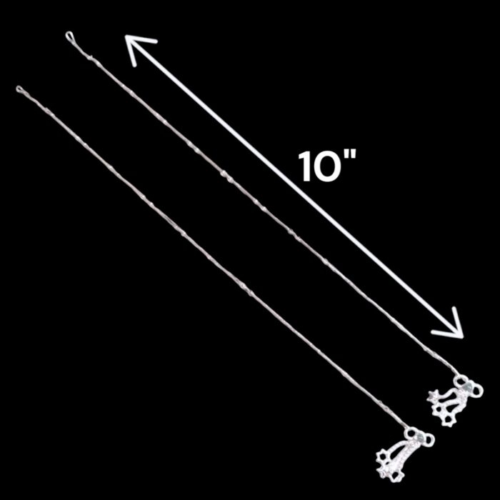 Full length silver anklet for women - 10 inch