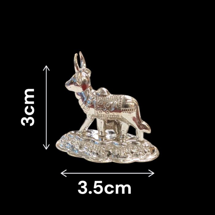 Pure Silver Mini Kamdhenu Cow and Calf | 925 Sterling Silver - Image 5