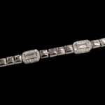 Close up of Sterling Silver Bracelet - Zirconia Chain Bracelet