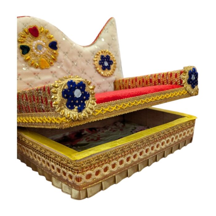 Sofa Singhasan - White - Large with Box | Laddu Gopal Singhasan - Image 2