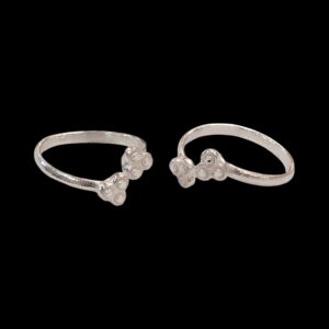 Stylish Pair of Pure Silver Toe Rings