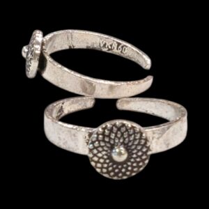 Pair of Pure Silver Toe Rings | Adjustable Toe rings