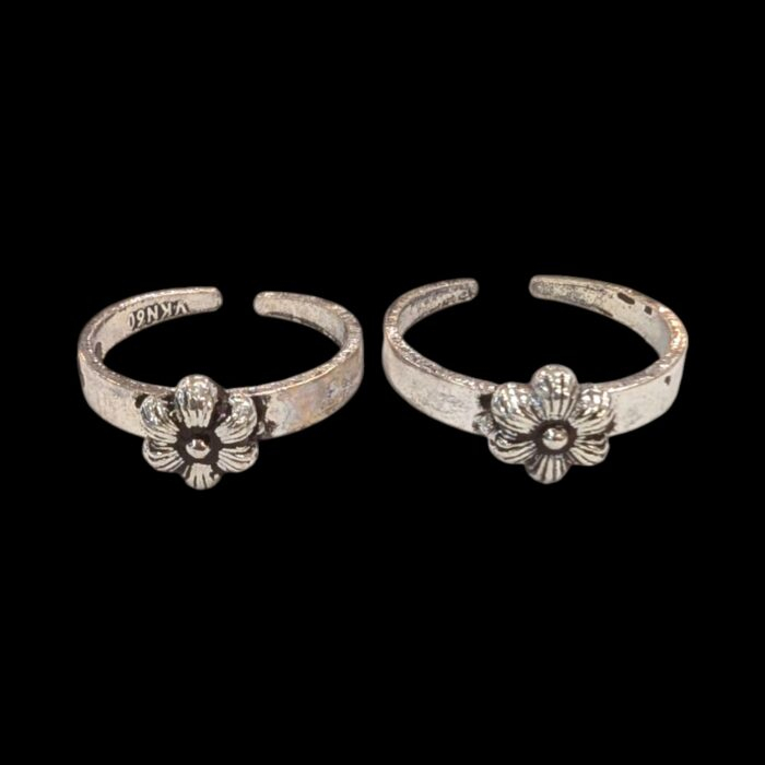 Pair of Pure Silver Toe Rings | Adjustable Toe rings