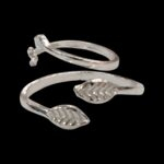 Side view of sleek toe rings