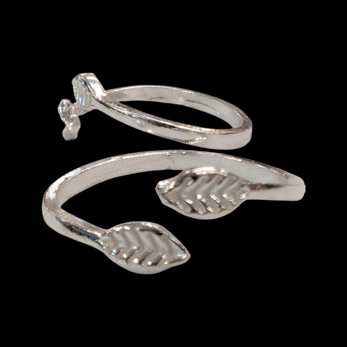 Side view of sleek toe rings