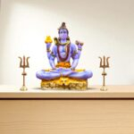 Brass Trishul with Stand - 4.2 inch | Pair of Brass Shiva Tridents