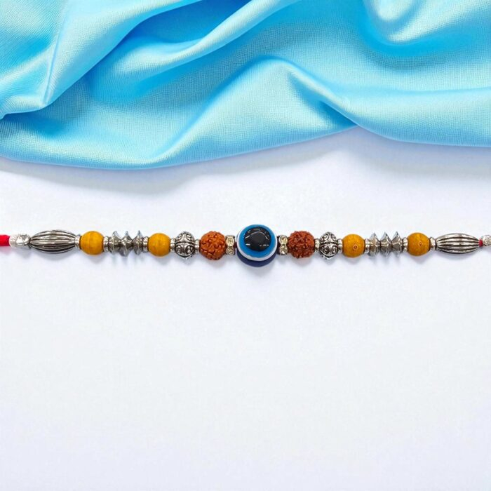 Evil eye with Rudraksha Rakhi