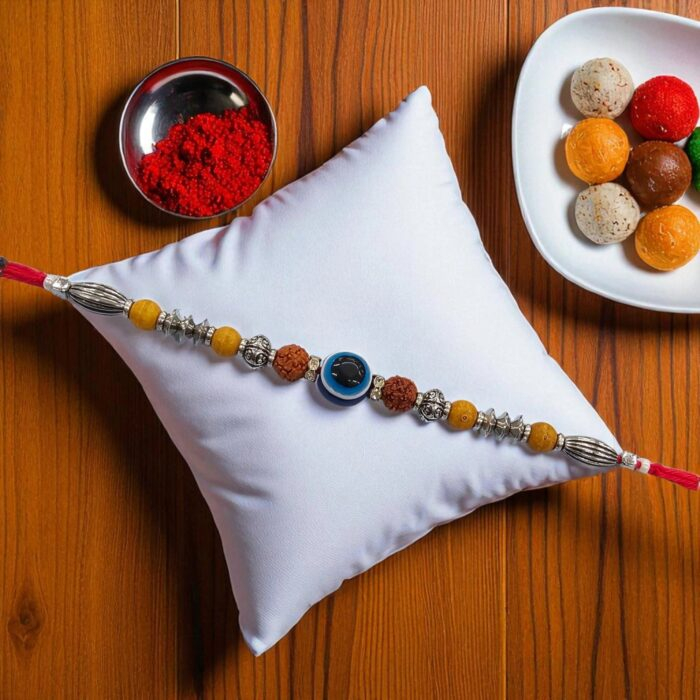 Evil eye with Rudraksha Rakhi