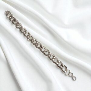 Elegant 15mm Link Chain Bracelet | Metal Rakhi for bhai | Bracelet for Men