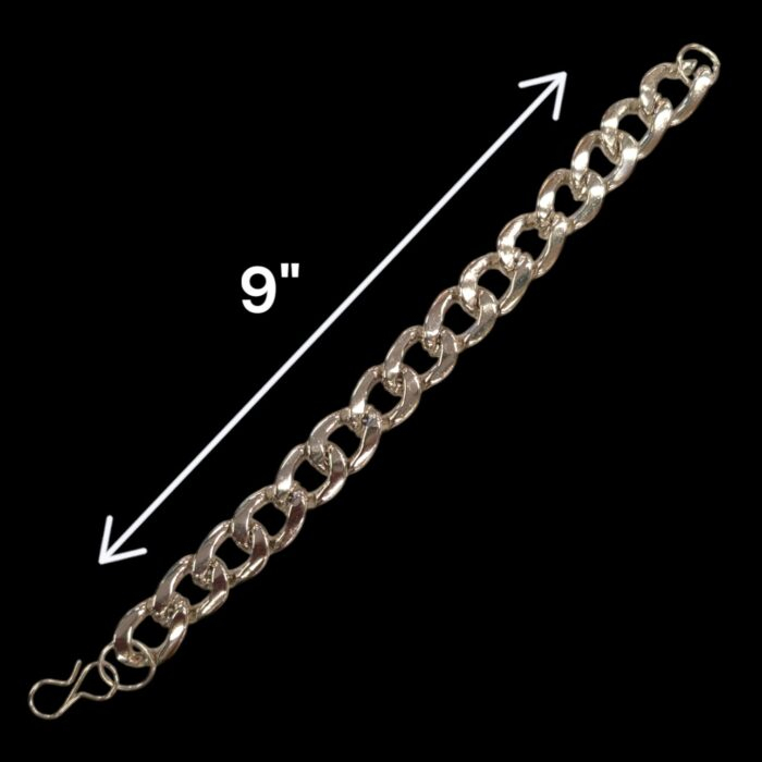 Dimensions of 15mm Link Chain Bracelet | Metal Rakhi for bhai | Bracelet for Men