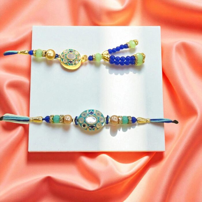 Matching Bhai Bhabhi Rakhi combo set | Quick shipping within Canada and USA