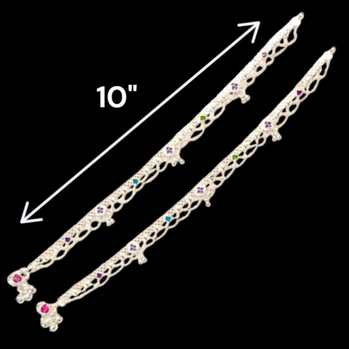 Dimensions of pure silver anklets | Sterling silver anklets for adults
