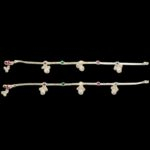 Pair of Pure Silver anklets | Sterling silver ankle bracelets for her