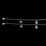 close up of pure silver anklets