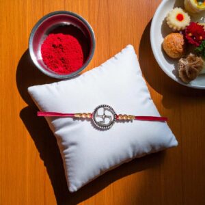 Pure Silver Rakhi - Auspicious Swastik rakhi | 925 sterling silver