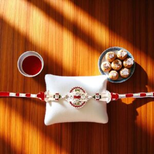 Silver Plated Rakhi for your brother in Canada/US