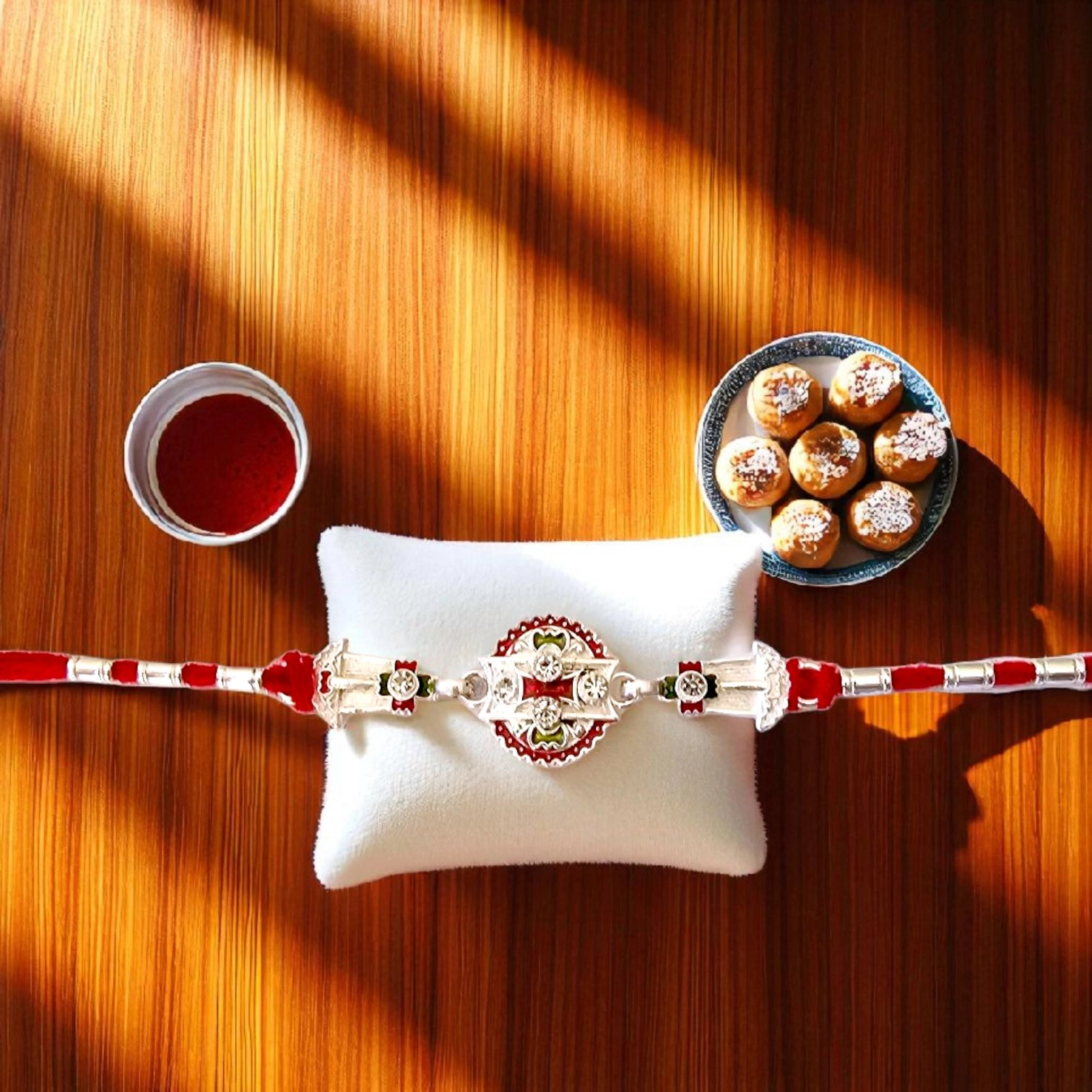 Silver Plated Rakhi Silver Plated Rakhi for your brother in Canada/US