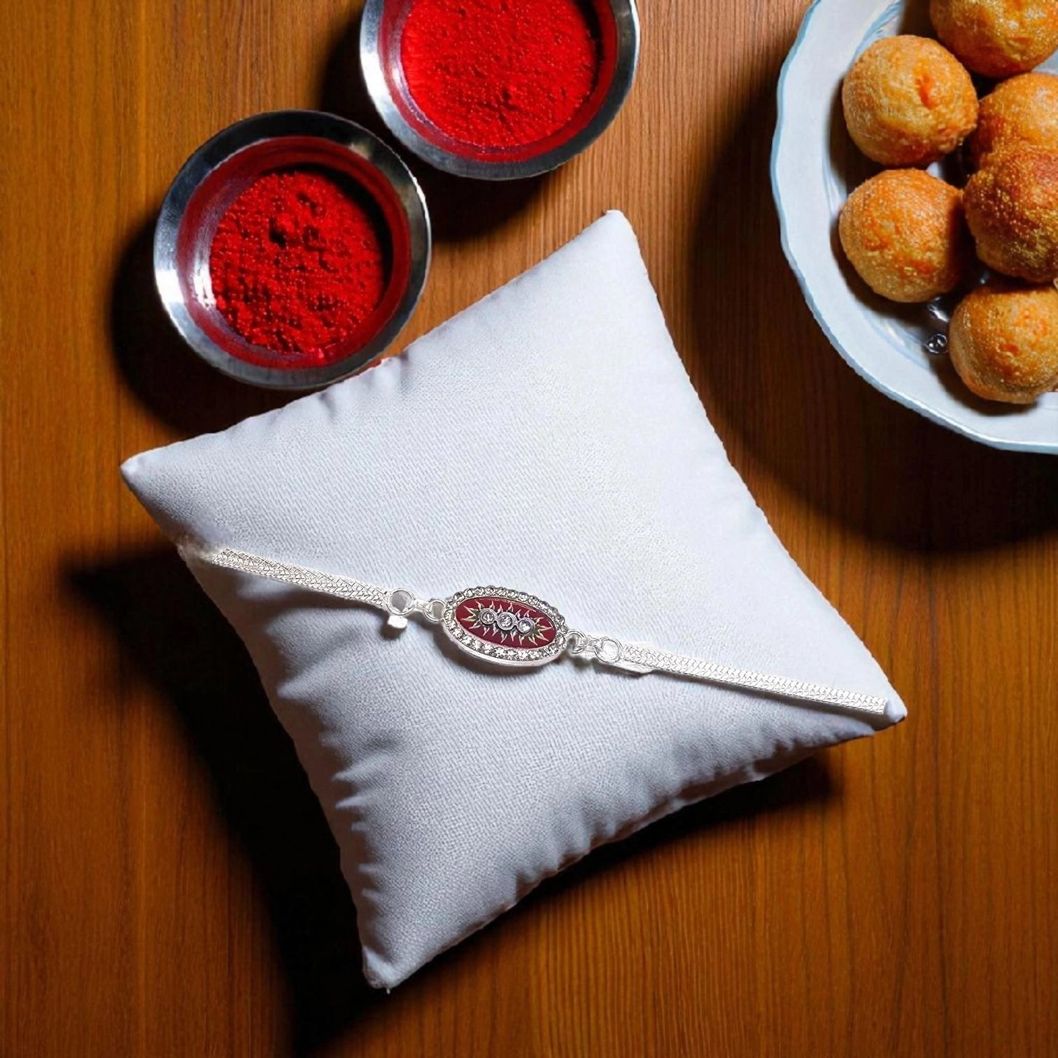 Silver Plated Rakhi Silver Plated Rakhi