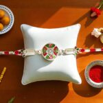 Best way to send Rakhi to Canada/US from India : Silver plated Rakhi | Lowest shipping cost to Canada/US