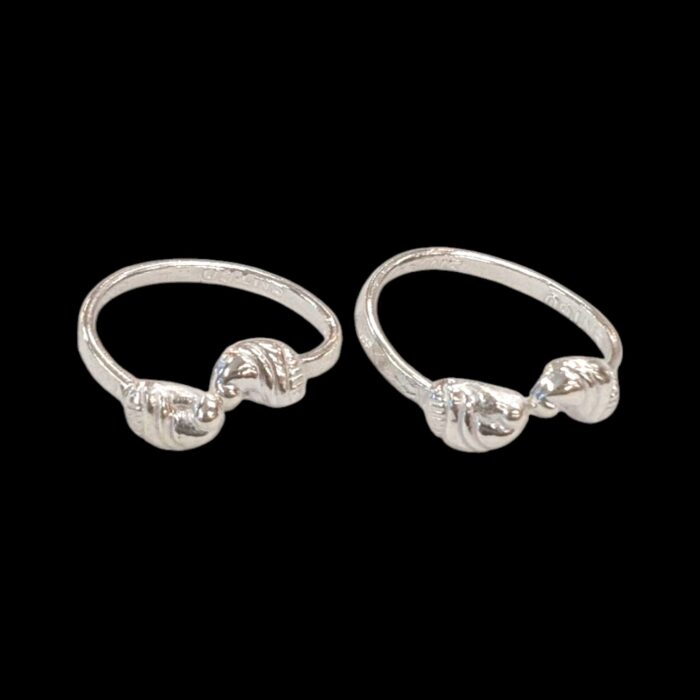 Pair of Pure Silver Toe Rings | Adjustable Toe rings