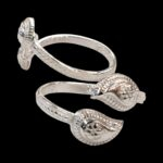 Side view of toe rings | Pair of silver toe rings