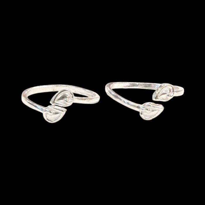 Pair of Pure Silver Toe Rings | Adjustable Toe rings