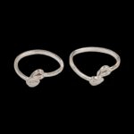 Pair of Pure Silver Toe Rings | Adjustable Toe rings