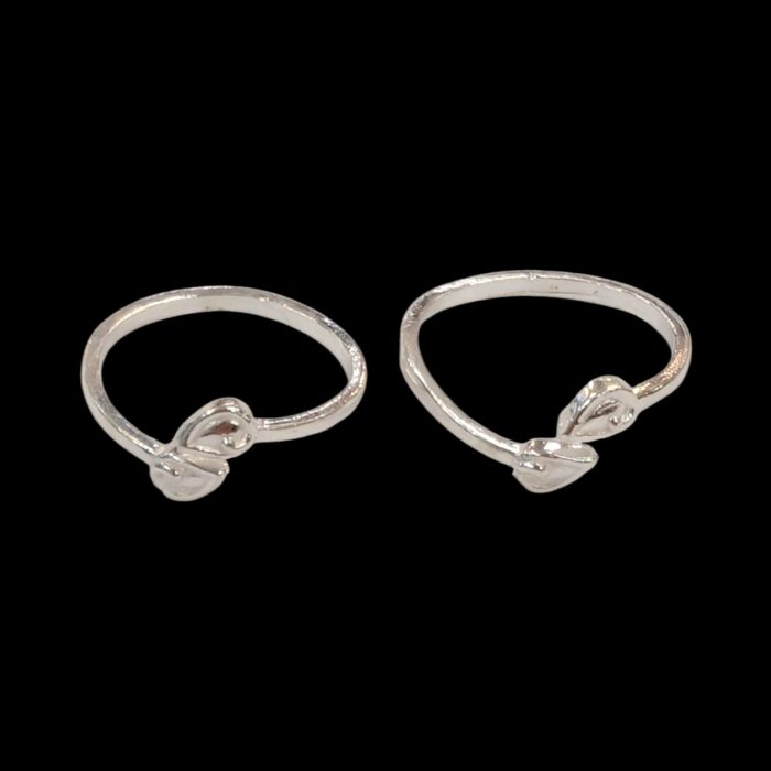 Pair of Pure Silver Toe Rings | Adjustable Toe rings