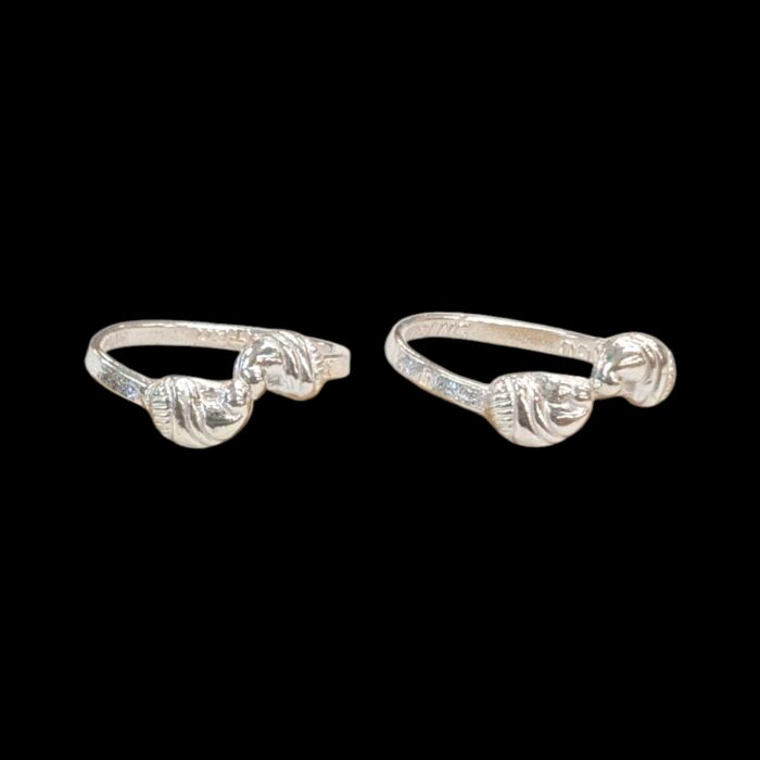 Pair of Pure Silver Toe Rings | Adjustable Toe rings