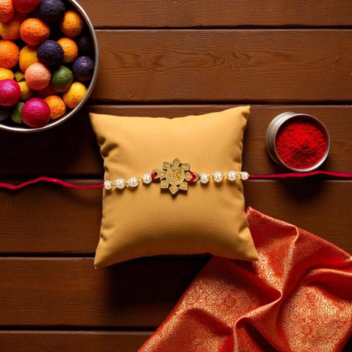 Wooden Om Rakhi