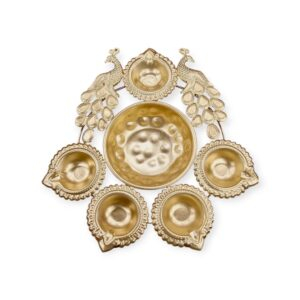 Peacock urli with Diya | Diwali Decorations