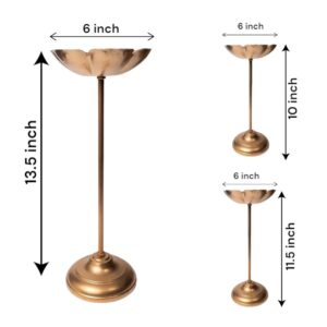 Tall iron candle stand for tea lights, hammered finish