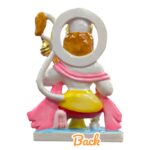 Back profile view of marble murti of Hanuman