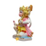 Profile view of Hanuman murti- marble murti for home mandir