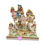Shiv Parivar Idol - White - 7.5 Inches | Composite Marble - Image 5
