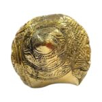 Brass Shankh with embossing - Large | Non blowing conch - Image 2