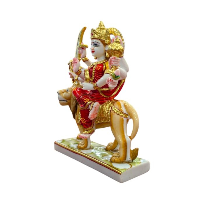 Sherawali Mata Idol - 12inch | Composite Marble - Image 5