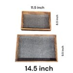 Dimensions of 2 serving tray set | Mango wood tray set | Diwali Gift and Decor