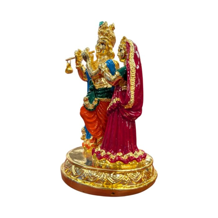 Side profile view of Radha Krishna Statue