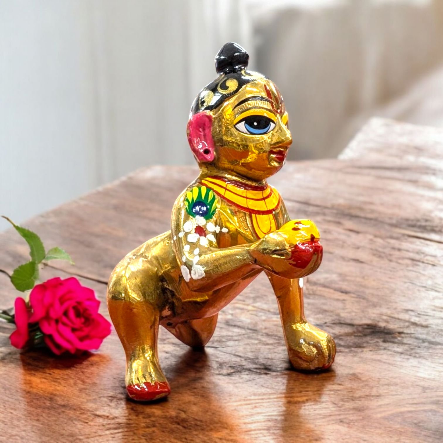 Laddu Gopal ji Idol - Baby krishna brass idol - Size 4