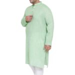 Side profile view of the cotton kurta