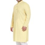 Side profile view of the cotton kurta